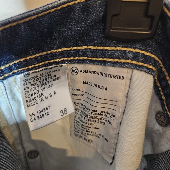 AG Adriano Goldschmied‎ Protégé Straight Leg Jeans Mens Size 38 Made in USA - Picture 7 of 7